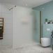FortiFura Galeria inloopdouche - 180x200cm - mat glas - wandarm - PVD - geborsteld koper