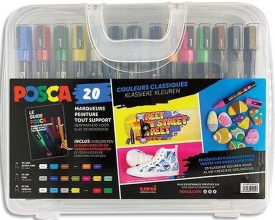 Posca paint marker 20 stuks in koffer