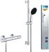 GROHE Thermostaatdoucheset Precision Start, Vitalio Start 110mm, 1 straaltype, 60 cm stang, chroom, waterbesparend