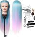DiverseGoods Tête de coiffure 26-28 pouces doux 100% synthétique cheveux professionnel poupée mannequin douce pour filles stylistes cheveux
