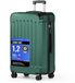 YONSLY Handbagage Koffer - 76 x 49 x 29 cm - 98 L - Cijferslot - 360° Draaibare Wielen - Grote Trolley - Donkergroen
