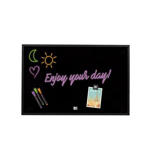 Oxford Zwart magneetbord A3 - incl. 3 markers, 2 magneten & wandmontage
