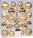 Christmas Decoration Koopman International Compleet kerstballenpakket gouden kunststof kerstballen met piek 19-delig