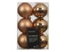 Decoris Kerstballen kunststof d6 cm brandy 12 st
