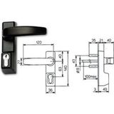 ASSA ABLOY Yale Kit De Poignée De Cylindre Millennium 19720