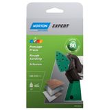 Norton Schuurstrips voor elektrische vlakschuurmachines, 102 x 152 mm, geperforeerd, zelfklevend, korrelgrootte 80, 5 stuks