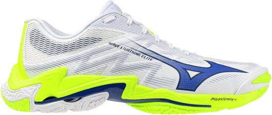 Mizuno Indoor schoenen Wave Lightning Elite Unisex Volleybal Wit/Light Yellow/Dazzling Blue Maat 46.5