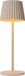 Lucide JUSTINE - Oplaadbare Tafellamp Binnen/Buiten - Accu/Batterij - LED Dimbaar - 1x2W 2700K - IP54 - Met draadloos oplaadstation - Beige