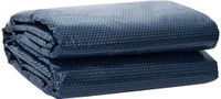 vidaXL Zonneschaduw Zwembad Dek Hoogwaardige Kwaliteit Zwart en Blauw Polyethyleen 400 x 200 cm