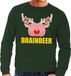 Braindeer Pull de Noël Moche / Pull Vert pour Hommes - Taille L