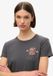 Superdry Tattoo Rhinestone Fitted T-shirt Korte Mouwen Grijs S Vrouw