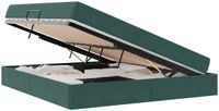 vidaXL Lit de rangement avec matelas Vert foncé 180 x 200 cm Velours