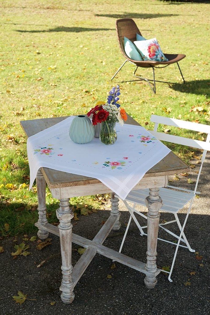Vervaco Tafelkleed, wit, stof - 5413480861965