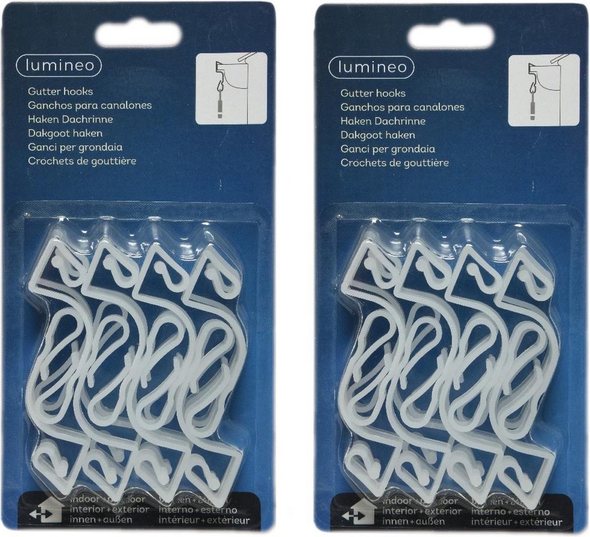 Lumineo 32x Kerstverlichting/feestverlichting bevestiging dakgoot