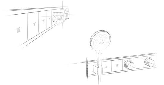 Hansgrohe RainSelect - Douche- en badkraan - 15355400 - Chroom, Wit
