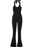 Urban Classics Stretch Interlock Neckholder Jumpsuit - Zwart - 4XL