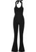 Urban Classics Stretch Interlock Neckholder Jumpsuit - Zwart - 4XL