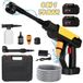 Nettoyant haute pression sans fil - Lave-auto - 70 bar de pression - Buse 6-en-1 - Batterie 21V - 2 batteries - Prise UE