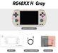 RG40XX H Console de jeu portable - Écran IPS de 4,0 pouces - Linux 64 bits - Plus de 5000 jeux - Batterie de 3200 mAh - Joysticks RVB - Gris