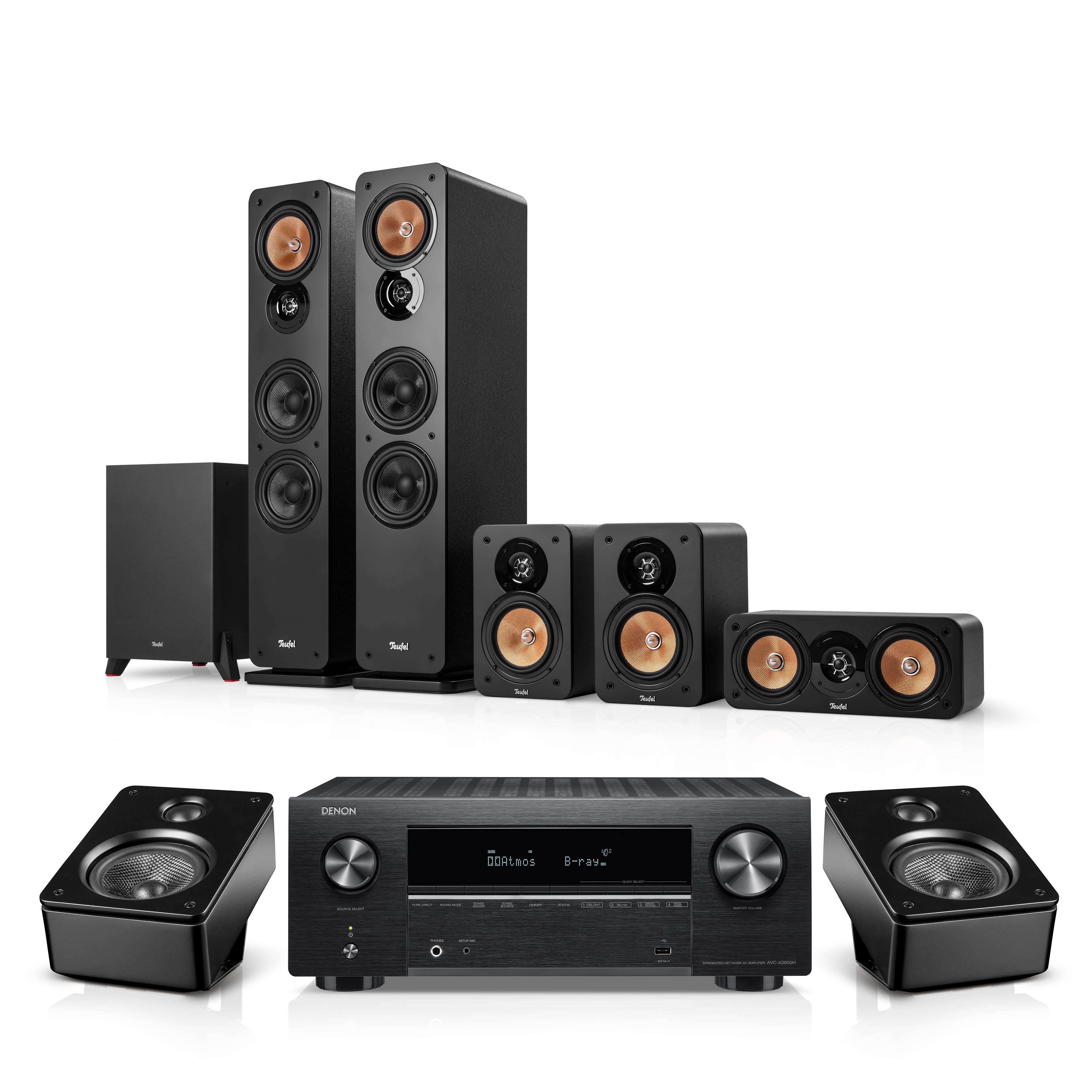 Teufel ULTIMA 40 Surround + DENON X3800H voor Dolby Atmos