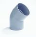 DYKA Bocht 1x lijmmof 1x spie 45° PVC keurmerk BRL52100 40mm