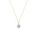 Lucardi Dames Diamond luxury 14 karaat gouden ketting met 10 diamanten 0,05ct voor dames - Ketting - 14 Karaat Goud - Goud - 45 cm