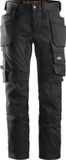 Snickers Workwear Snickers 6241 AllroundWork Stretch Werkbroek met Holsterzakken - Zwart/Zwart - 152