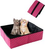 Ibenzoa® Compacte en Duurzame Opvouwbare Kattenbak - Roze