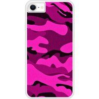 Apple Bedrukt siliconen hoesje compatibel met iPhone 8 Camouflage rose