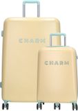 Charm London Capetown Koffer 20-28 Inch - Kofferset - Hardcase - Handbagage - L - S - Zacht geel