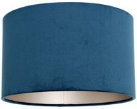 Steinhauer Blauwe Velours Lampenkap K7396ZS ⌀30cm E27 fitting Textiel Modern