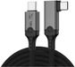DrPhone NRG2 – Câble de données Thunderbolt 5 – 80 Gb/s – Alimentation 240 W – Prise en charge de l'affichage 16K – Tressé en nylon – 2 mètres – Noir