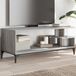 Maison Exclusive - meuble TV, gris Sonoma, 102x40x41 cm, fabriqué en panneau de particules et acier