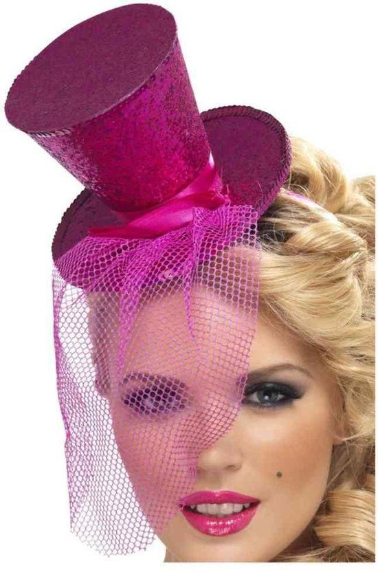 Fever Mini Top Hat - 70s Disco Fever - Pink - Women's Costume Accessory