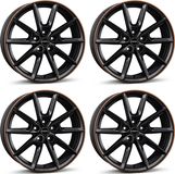 Borbet 4 velgen, model LX18, 8.0x18 inch, ET40, 5x112 boutgaten, geschikt voor Mini Cabrio Cooper S Countryman One