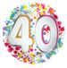 Folat 27940 ballonnen verjaardag 40 jaar ballonnen aluminium - 40 - Rainbow - 45 cm folieballon regenboog