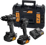 DeWALT DCK2222MP2T-QW | XR x McLaren brushless set combo 2 pièces sans fil 18V dans TSTAK (2x 5.0Ah batterie + chargeur) - DCK2222MP2T-QW