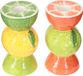 Decoris Bougeoir fruit empilé 7,3x5,7x10,8cm dolomite agrume