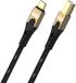 Oehlbach D1C9548 USB-C-kabel USB 2.0 USB-C, USB-B stekker 2 m Zwart/goud Afscherming gevlochten