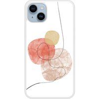 One line Rood Siliconen hoesje compatibel met iPhone 14 Plus