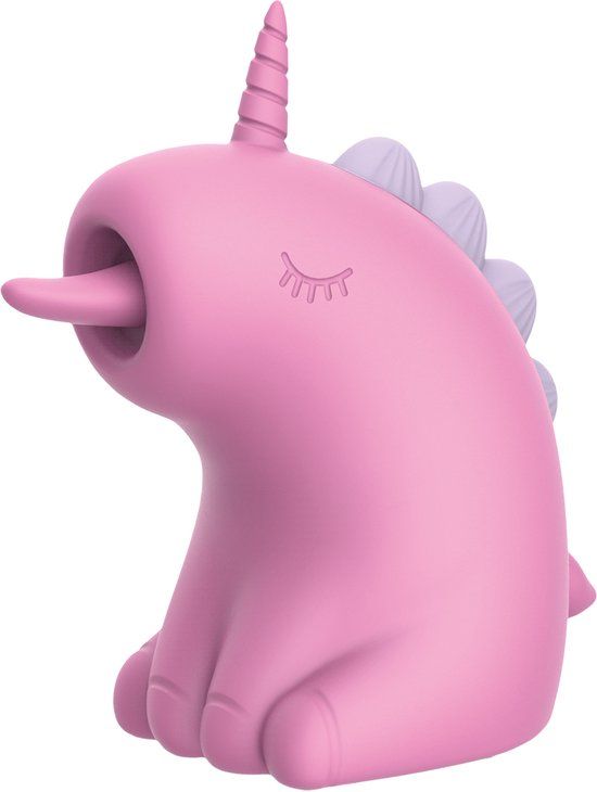 ER - Cupcake Unicorn - 360° Roterende Tong Massage - Roze