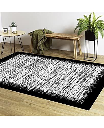 MANI TEXTILE TPS_GRIB 80 tapijt - polyester - grijs/zwart - 150 cm - 3760295295884