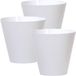 Prosperplast Set van 3 plantenpotten - dia 25 cm - parel wit
