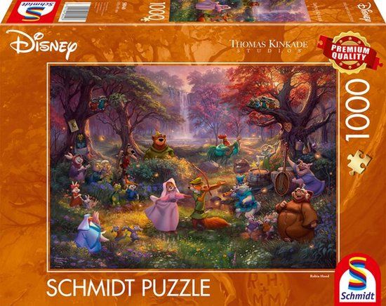 Schmidt puzzel Disney Robin Hood 1000 stukjes cartoon.