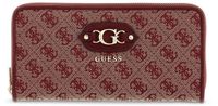 GUESS Samantha SLG Zip Around Wallet Merlot Logo
