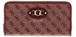 GUESS Samantha SLG Zip Around Wallet Merlot Logo