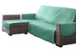 Estoralis AVA hoes voor Chaisse Longue, gewatteerd, modern design, turquoise, chaise longue 290 cm, linkerhoekdeel, stofgrootte 290 x 255 cm