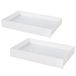 roba Montessori Ladeset, 90 x 200 cm, set met 2 beweegbare laden, praktische opbergoplossing voor kinderbed, hout, wit gelakt