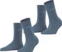 Esprit Uni 2-Pack eenkleurig katoen multipack sokken dames blauw - maat 35-38