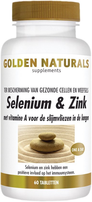 Golden Naturals Selenium &amp; Zink (60 veganistische tabletten)